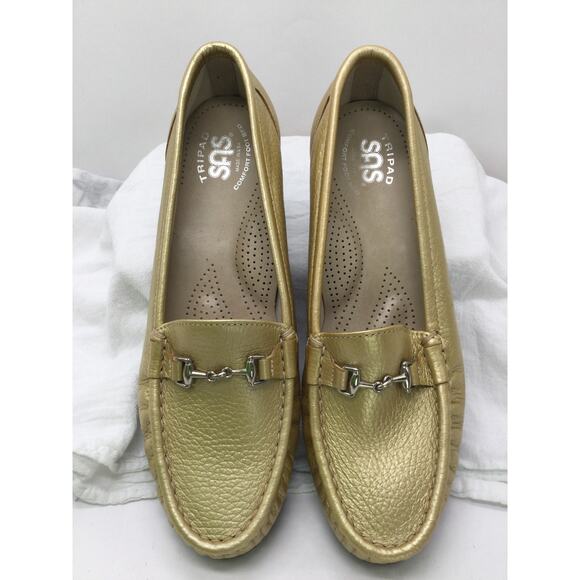 SAS Metro Loafer Gold 7N Womens Comfort Shoes New - Picture 2 of 10